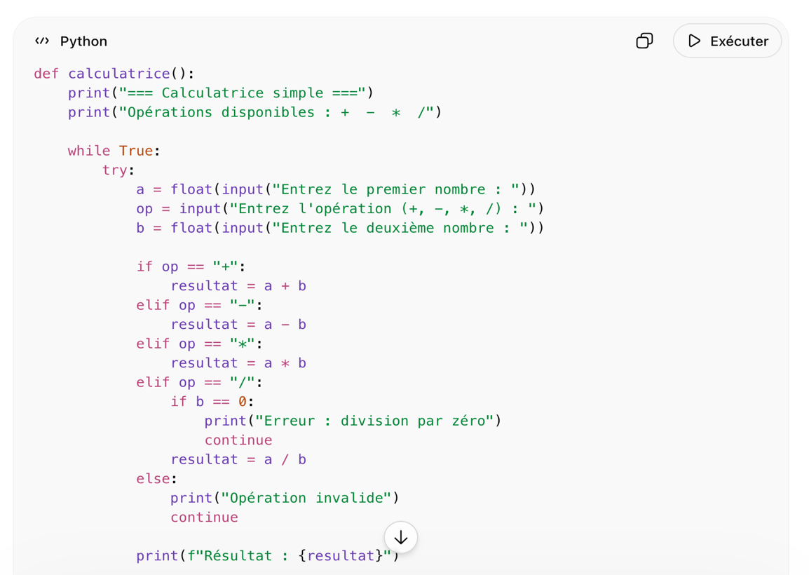 Code Python 1